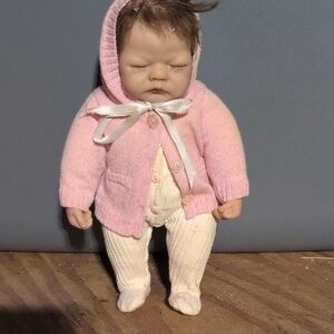 Charming Pink and Cream Baby Doll with Hoodie